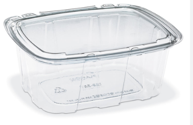 CONTAINER HINGED TAMPEREVIDENT 16oz FLAT LID (CS116T) 210/CS PLACON