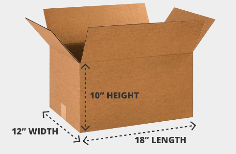 BOX CORRUGATED SHIPPING 18 X 12 X 10" 32ECT 25/BDL