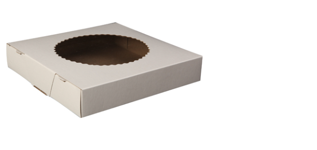 BOX PIE 9"x9"x1.5" GLUED WITH CELLO WINDOW PUR VALUE (041378) 250/BDL
