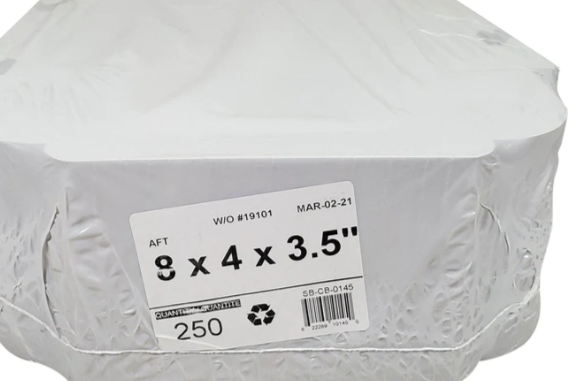 BOX CAKE 8"x4"x3.5" 250/BDL