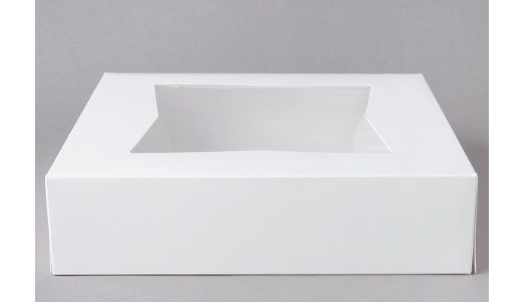 BOX CAKE 8"x8"x2.5" WITH A CELLO WINDOW 200/CASE