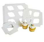 CUPCAKE INSERT FOR SINGLE WHITE FITS 4x4x4 box (88300165) 100/bdl