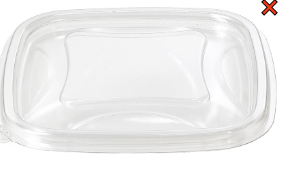 LID CLEAR DOME 9" (SACLD09) for48 and 64 oz Square Bowl 2X75CT 150/CS PACTIV ^^