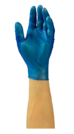 GLOVES VINYL BLUE SMALL POWDERED 100 PER BOX / 10 BX /CS HY FIVE * clearance*