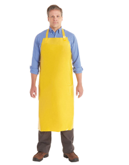 APRON POLYURETHANE YELLOW ADJUSTABLE STRAPS 5.5MIL (38164Y) COVERME