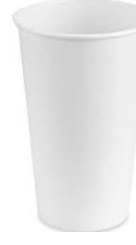 CUP HOT DRINK PAPER WHITE 10oz 50/ sleeve 1000/CS 511
