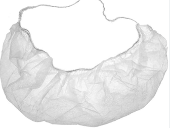BEARD RESTRAINTS-WHITE POLYPROPYLENE NON-WOVEN (27I-4400) 100/PKG ^^