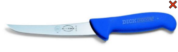 KNIFE BONING 6" WIDE CURVE BLUE HANDLE (82278150) F.DICK