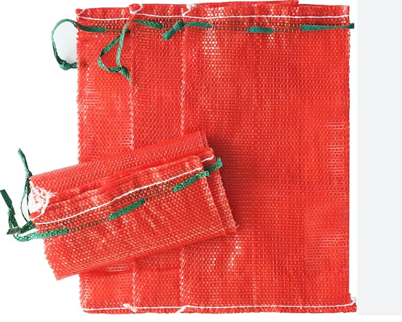 BAG ONION ORANGE MESH DRAWSTRING 50LB (33 x 17.5")100/PKG