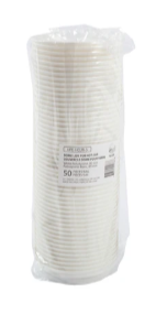 Dome Lid for 8oz Hot Cup 80mm White 50x20 1000/case