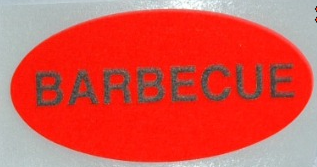 LABEL BBQ IN RED OVAL   500/ RL