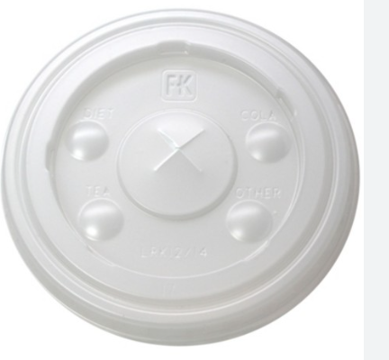 LID PLASTIC STRAW SLOT FOR RK12/14 CUP (9508216) 1000/CS FABRIKAL