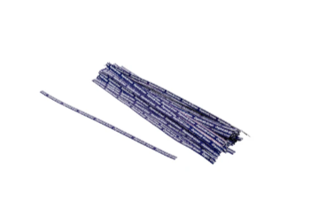 TWIST TIE 24" ORGANICALLY GROWN DK BLUE ON WHITE 5000/CS (TT24ORG)