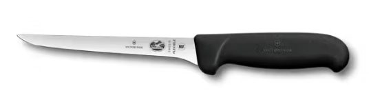 KNIFE BONING 6" FLEXIBLE FIBROX PRO BLACK HANDLE (5.6413.15) VICTORINOX