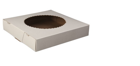 BOX PIE 9"x9"x1.5" GLUED WITH CELLO WINDOW PUR VALUE (041378) 250/BDL