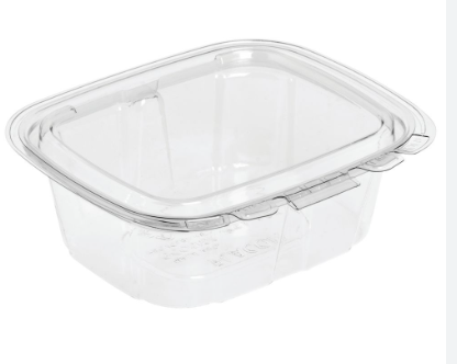 CONTAINER HINGED TAMPEREVIDENT 12oz FLAT LID (CS112T) 210/CS PLACON