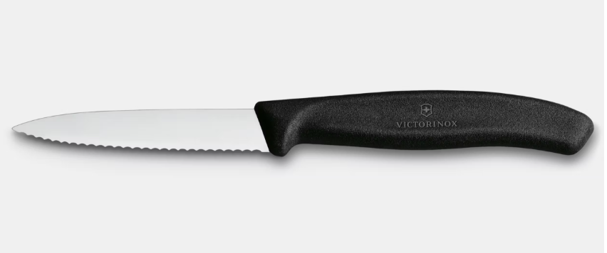 KNIFE PARING 3.25" SERRATED BLACK HANDLE (50633) (6.7633 ) VICTORINOX