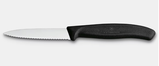 KNIFE PARING 3.25" SERRATED BLACK HANDLE (50633) (6.7633 ) VICTORINOX