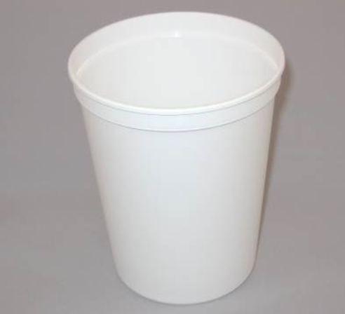 CONTAINER PLASTIC WHITE 24OZ (#130A 9024PP)-  500/CS PLASTIPAK