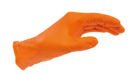 GLOVES NITRILE ORANGE 7.5MIL 100/BX #15i-650PF small