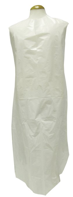 APRON POLY WHITE EMBOSSED 28"x46" (31-124) 100/PKG 5 PKG/CS RONCO ^^