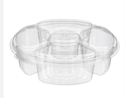 CONTAINER PRODUCE PLATTER COMBO 10.25" 4 COMP. (PL065C) 100/CS INLINE