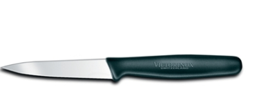 KNIFE PARING 3.25" SPEAR POINT EDGE P/H BLACK (6.7603) 20/BOX VICTORINOX ^^