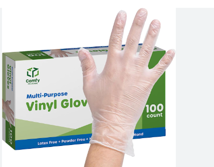 GLOVES VINYL DISPOSABLE POWDERED  SMALL (223) 100/BOX 10BX/CS RONCO