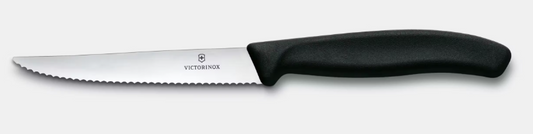 KNIFE STEAK SET 4.5" SERRATED SPEAR POINT BLACK (6.7233.20X2) 6/SET VICTORINOX