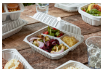 CONTAINER TAKE OUT 8" SQUARE CLAMSHELL 3 COMPT MFPP 146/CASE YCNW0853/VICBAY 200