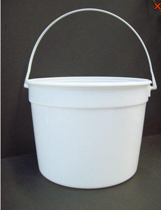 PAIL WHITE WITH HANDLE (179X /179B) 4LT 100/CS