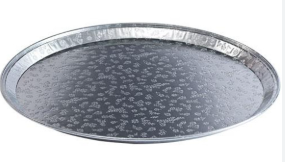 TRAY CATER ALUM SILVER  FLAT 12" (5512) 25/CS  WESTERN PLASTICS
