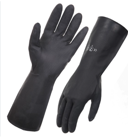 GLOVES 14" ULTRA FLEX NEOPRENE BLACK GAUNTLET (15D-6784)  PR ^^