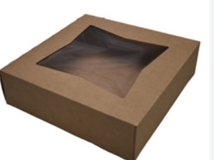 BOX CAKE 10"x10"x5" CELLO WITH A CELLO  WINDOW 100/BDL