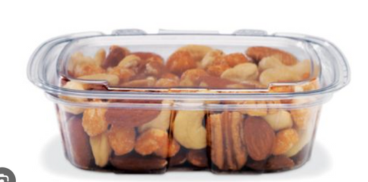 CONTAINER HINGED TAMPEREVIDENT 64oz FLAT LID (CS364T) 140/CS PLACON