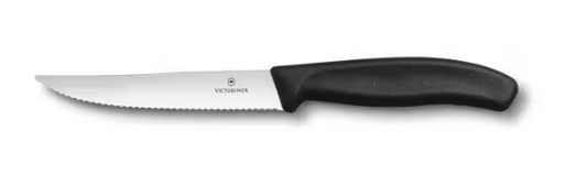 KNIFE STEAK 4.5" WAVY EDGE BLACK HANDLE (40459/ 6.7933.12) 6/BOX VICTORINOX