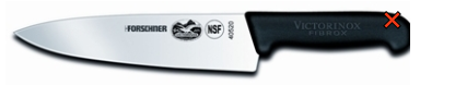 KNIFE CHEF'S 8" STRAIGHT EDGE P/H (5206320) VICTORINOX.