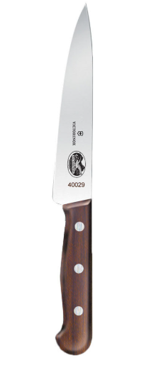 KNIFE CHEF'S STRAIGHT BLADE WOOD HANDLE 6" (40029)