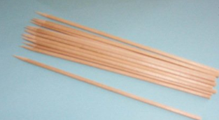 SKEWERS BIRCH  8" 3.8mm (80-078C)  1M/BOX 3BOX/CS HI STIX ^^