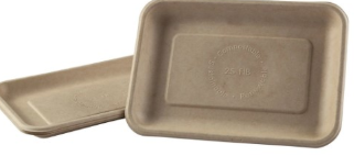 TRAY FIBRE 2S *ECO* PRIMEWARE 8 X 5.75  X0.6" BEIGE (TRAY-2S-CA) 500/CS