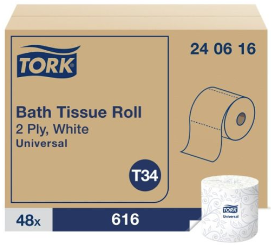 TOILET TISSUE 2 PLY PREMIUM BIODEGRADABLE(240616/61600)  48X616SHT/CS ECOSOFT