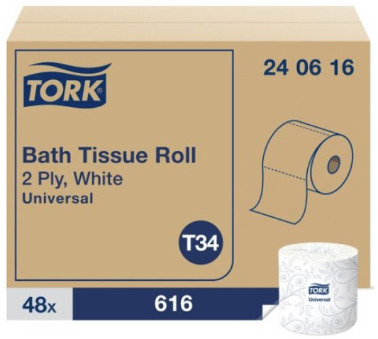 TOILET TISSUE 2 PLY PREMIUM BIODEGRADABLE(240616/61600)  48X616SHT/CS ECOSOFT