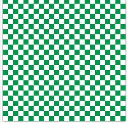 BASKET LINER GREEN/WHITE CHECKERED 12 X 12" (135120) 2000/CS