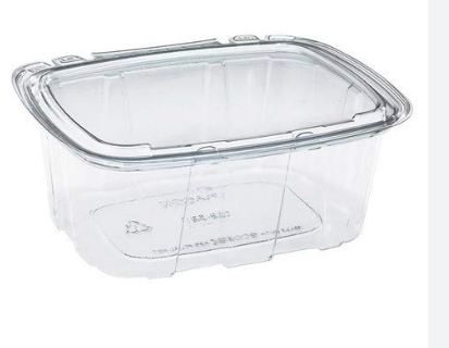CONTAINER HINGED TAMPEREVIDENT 32oz FLAT LID (CS232T) 164/CS PLACON