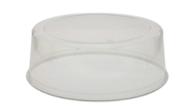 LID  DOME CLEAR  SWIRL 3.5" (1035SCH) FITS 10 " CAKE BASE FOR 8" CAKE  200/CS ^