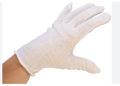 GLOVES INSPECTORS LADIES WHITE SMALL LIGHT WEIGHT (65-115-02) 2 DOZ/PKG RONCO