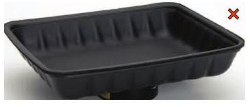 TRAY FOAM BLACK (10K) 10 3/4"x5" 7/8"x2" 250/CS DYNE-A-PAK ^^
