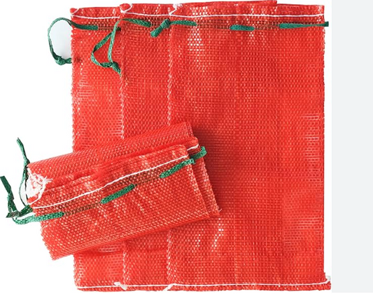 BAG ONION ORANGE MESH DRAWSTRING 50LB (33 x 17.5")100/PKG
